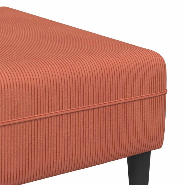 Диван Червено оранжево 250 x 188 x 76 см Кордюрова тъкан