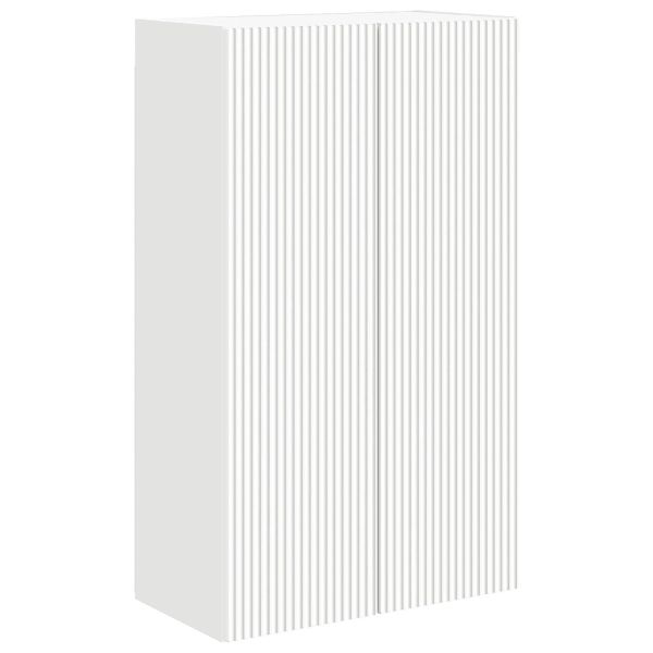 TV стенен шкаф Бяло 59,5 x 31 x 100 см Инженерно дърво