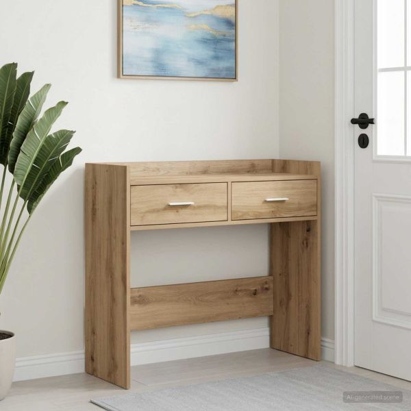 Конзолна маса Дъб артизан 90 x 35 x 80 см Инженерна дървесина