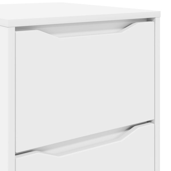 Шкаф за съхранение Бяло 40 x 48 x 105 см Инженерно дърво
