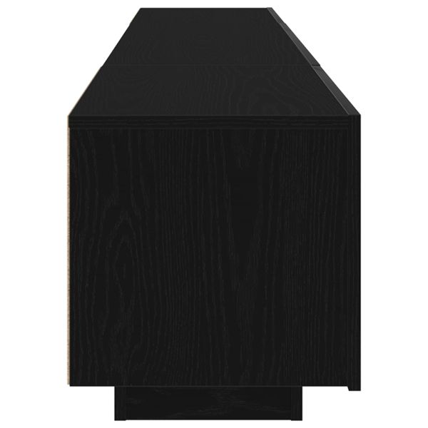 Комплект ТВ шкаф 2 pcs Черно 180 x 35 x 40 см Инженерно дърво