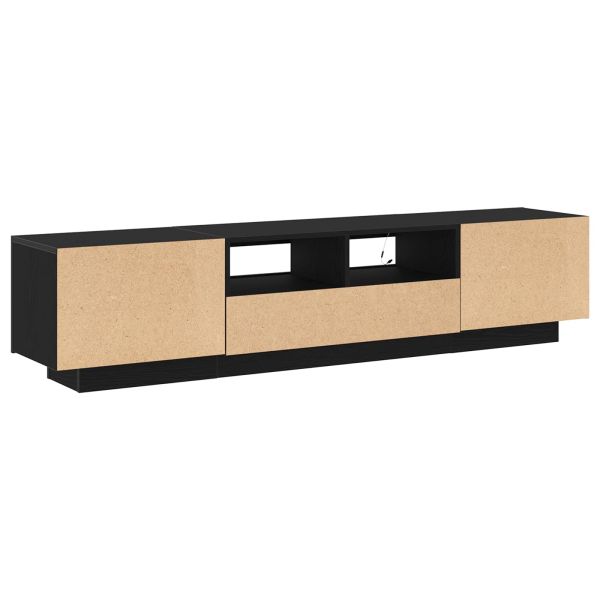 Комплект ТВ шкаф 2 pcs Черно 180 x 35 x 40 см Инженерно дърво
