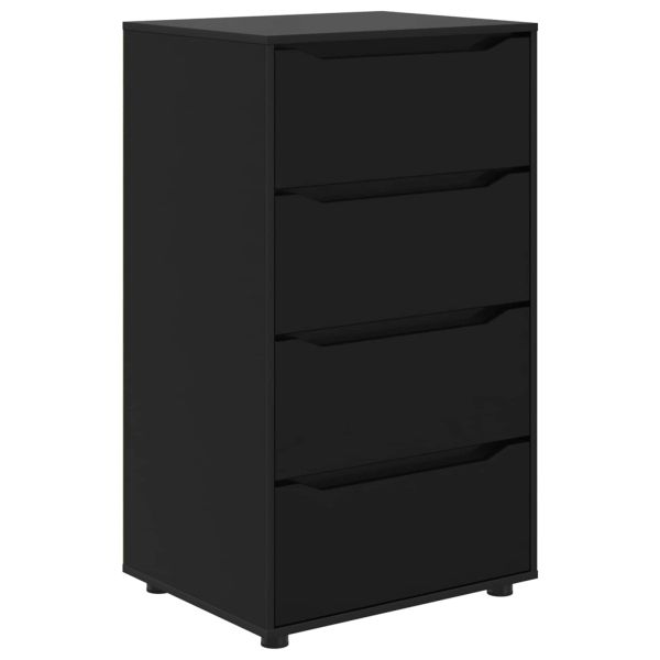 Шкафове за съхранение Черно 60 x 48 x 105 см Инженерно дърво