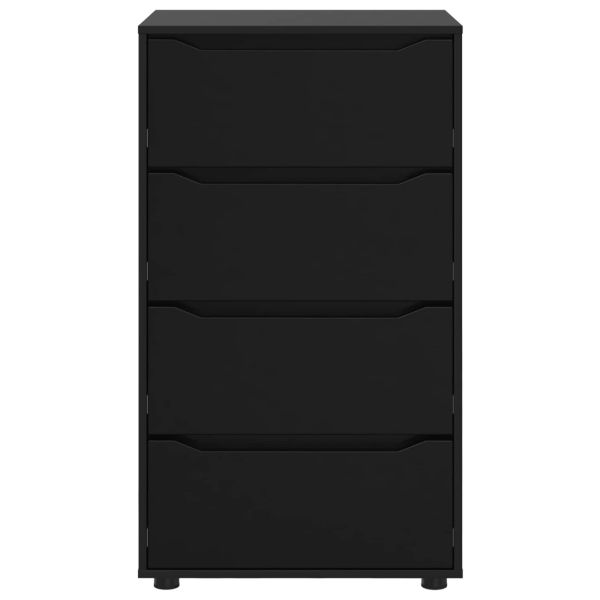 Шкафове за съхранение Черно 60 x 48 x 105 см Инженерно дърво