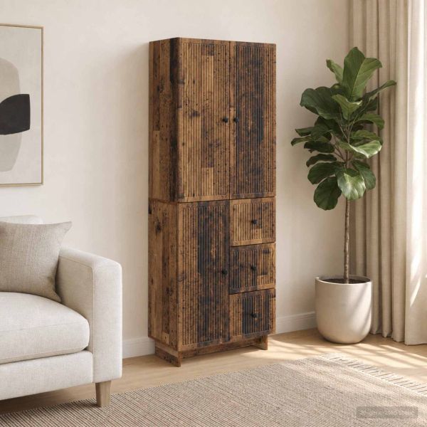 Комплект шкафове 2 pcs 66 x 34,5 x 90 см Инженерна дървесина