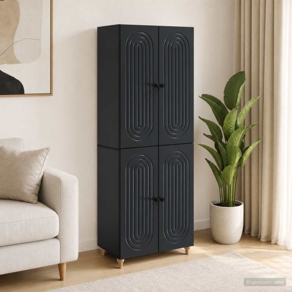 Комплект шкафове 2 pcs 66 x 34,5 x 90 см Инженерна дървесина