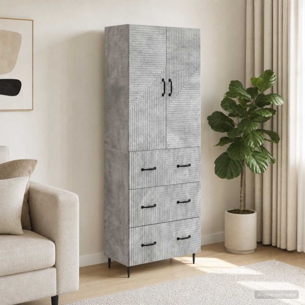 Комплект шкафове 2 pcs Бетонно сиво 66 x 34,5 x 90 см