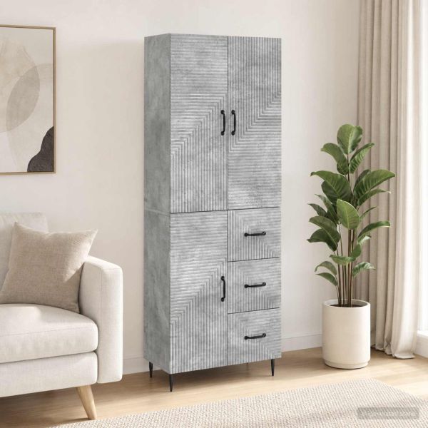Комплект шкафове 2 pcs Бетонно сиво 66 x 34,5 x 89,5 см