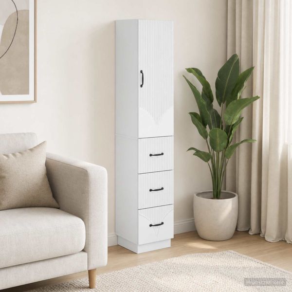 Комплект шкафове 2 pcs Бял гланц 33 x 34,5 x 87 см