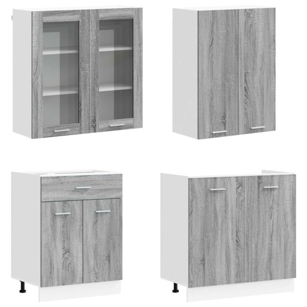 Кухненски единица LYON 8 pcs Сив Сонома Инженерна дървесина