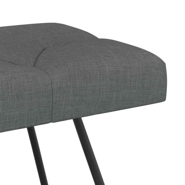 Пейка с копчета Тъмносиво 110 x 40 x 46 cm Текстил