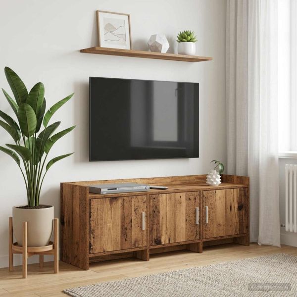ТВ шкаф 130 x 33 x 47 см Старо дърво Инженерна дървесина