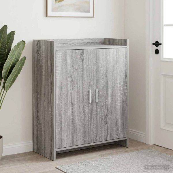 Шкаф за обувки Сив Сонома 73,5 x 36 x 92 см Инженерна дървесина