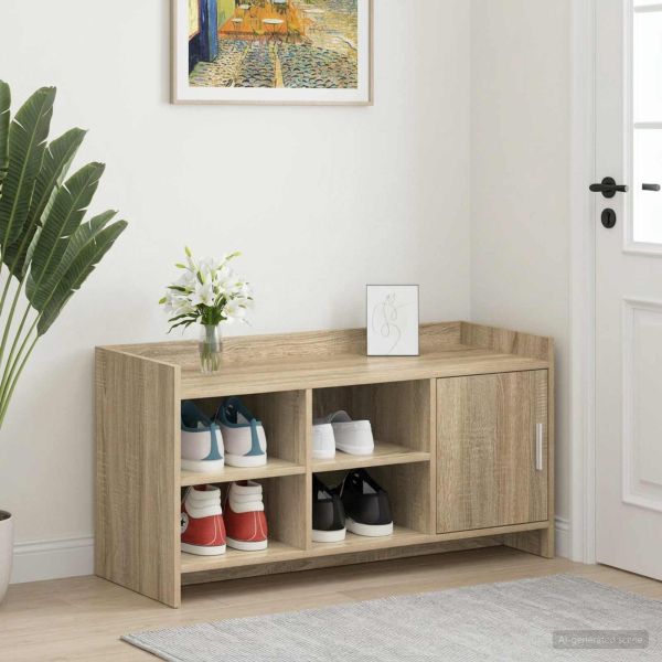 Шкаф за обувки със съхранение Дъб сонома 100 x 39,5 x 51 см