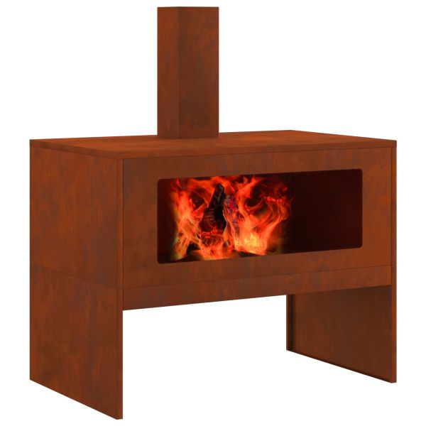 Огнище Ръждясало 80 x 50 x 96 см Патинираща стомана