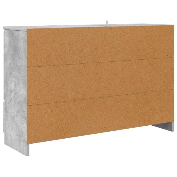 Служебен шкаф Циментено сиво 100 x 30 x 65,6 Инженерно дърво