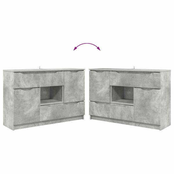 Служебен шкаф Циментено сиво 100 x 30 x 65,6 Инженерно дърво