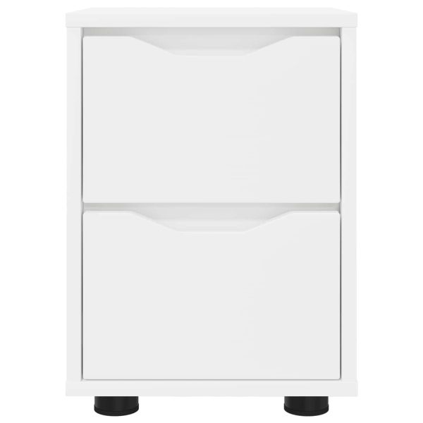 Нощни маси 2 pcs Бяло 30,5 x 30 x 43 см Инженерно дърво
