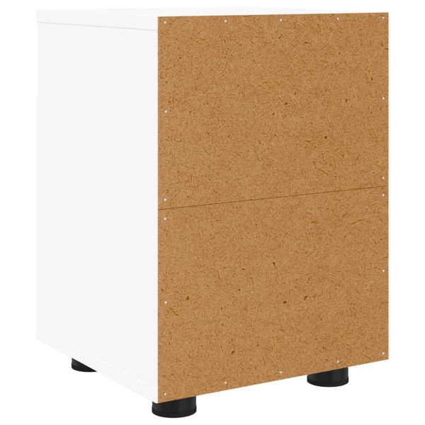 Нощни маси 2 pcs Бяло 30,5 x 30 x 43 см Инженерно дърво
