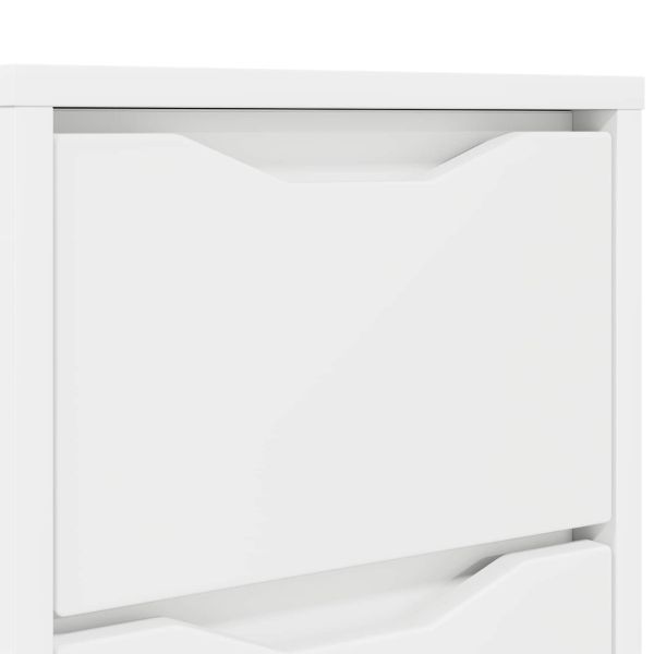 Нощни маси 2 pcs Бяло 30,5 x 30 x 43 см Инженерно дърво