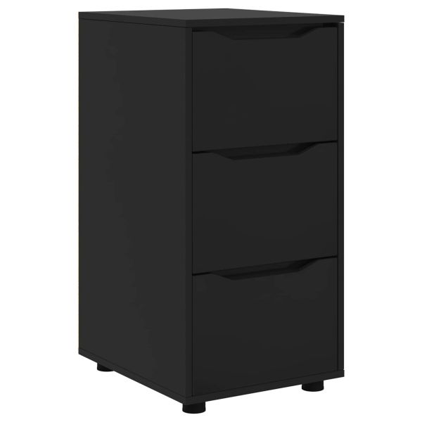 Шкаф за съхранение Черно 40 x 48 x 81 см Инженерно дърво