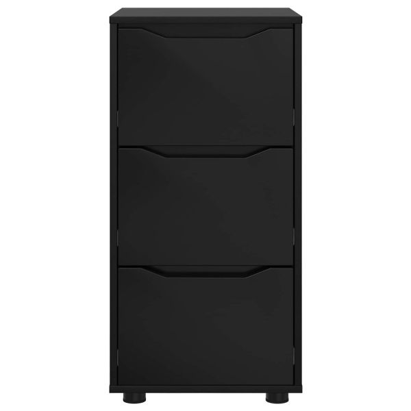 Шкаф за съхранение Черно 40 x 48 x 81 см Инженерно дърво