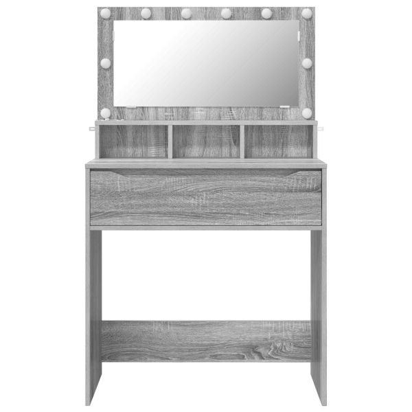 Тоалетки за спалня с чекмедже Сив Сонома 80 x 39,6 x 135 см