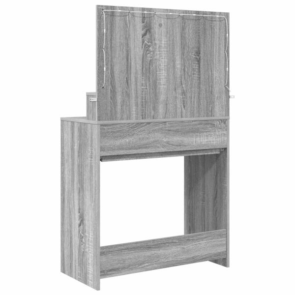 Тоалетки за спалня с чекмедже Сив Сонома 80 x 39,6 x 135 см