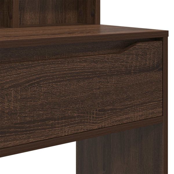 Тоалетки за спалня Кафяв дъб 80 x 39,6 x 135 см Инженерно дърво
