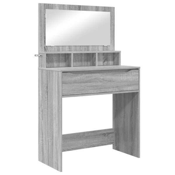 Тоалетки за спалня с чекмедже Сив Сонома 80 x 39,6 x 135 см