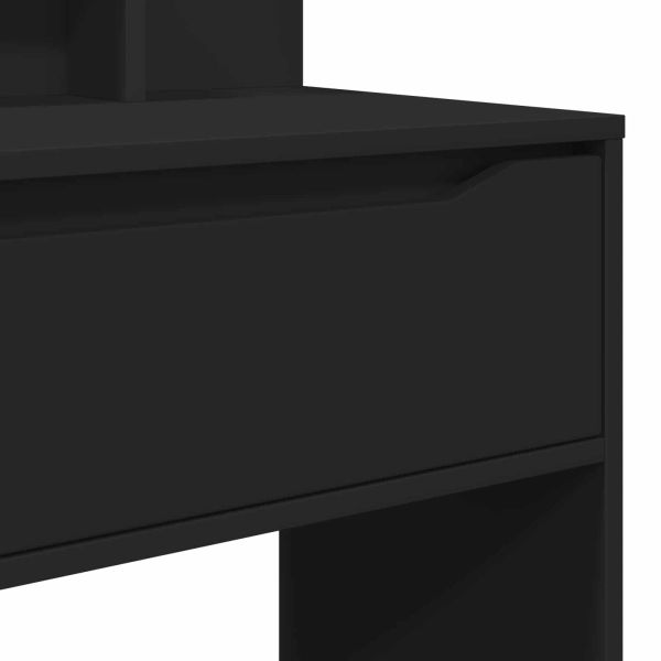 Тоалетки за спалня Черно 80 x 39,6 x 135 см Инженерно дърво