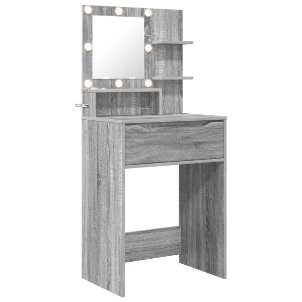 Тоалетки за спалня с чекмедже Сив Сонома 80 x 39,6 x 135 см