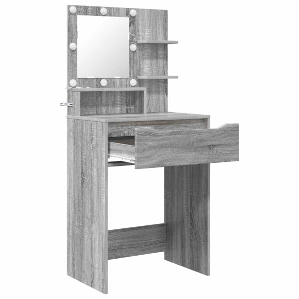 Тоалетки за спалня с чекмедже Сив Сонома 80 x 39,6 x 135 см