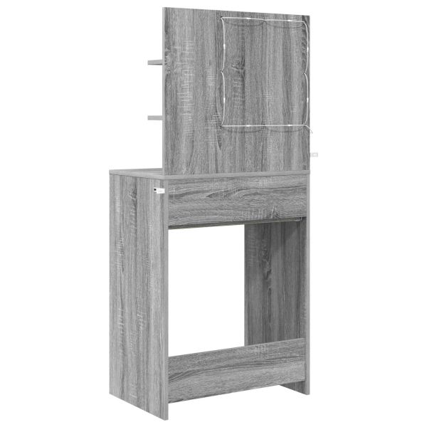 Тоалетки за спалня с чекмедже Сив Сонома 80 x 39,6 x 135 см