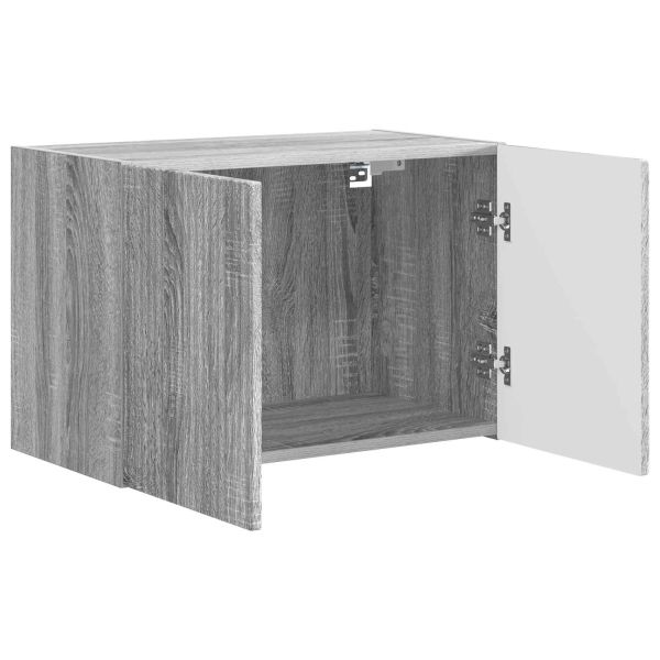 TV стенен шкаф Сив Сонома 59,5 x 31 x 40 см Инженерно дърво