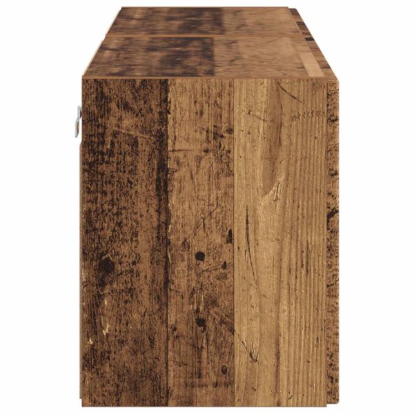 TV стенен шкаф 2 pcs Старо дърво 59,5 x 31 x 40 см
