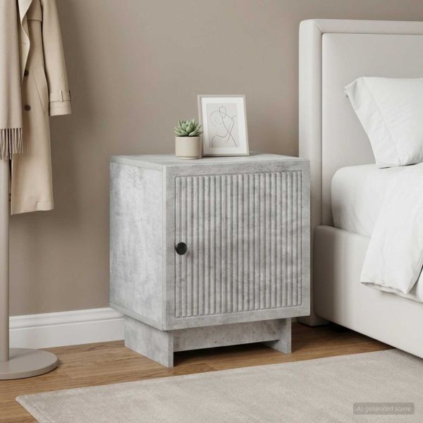 Нощен шкаф 2 pcs Бетонно сиво 43 x 34,5 x 50 см