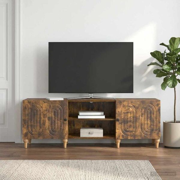 ТВ шкаф Опушен дъб 150 x 31 x 50 см Инженерна дървесина