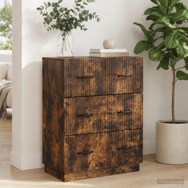 Чекмеджетен шкаф Опушен дъб 66 x 34,5 x 87 см