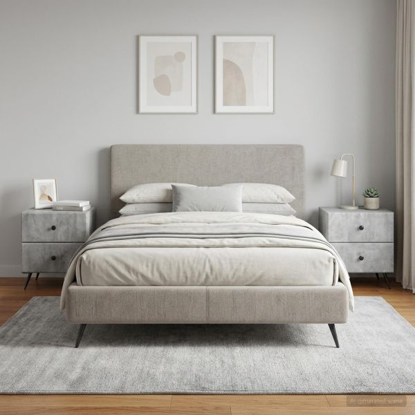 Нощен шкаф с чекмедже 2 pcs Бетонно сиво 43 x 34,5 x 47,5 см