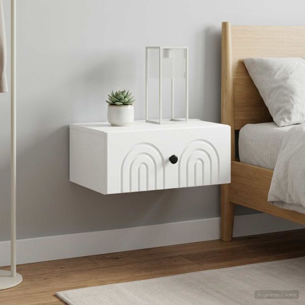 Спален шкаф с монтаж на стена 2 pcs Бяло 49 x 34,5 x 20 см