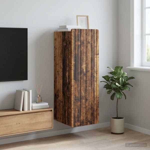 Стенно шкафче Старо дърво 33 x 34,5 x 94 см Инженерна дървесина