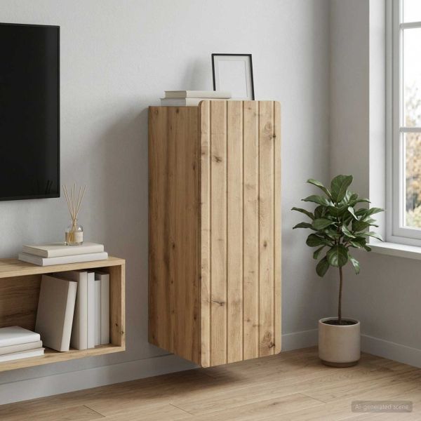 Стенно шкафче 33 x 34,5 x 94 см Инженерна дървесина Дъб артизан