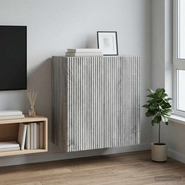 Стенно шкафче Сив Сонома 59 x 31 x 60 см Инженерна дървесина
