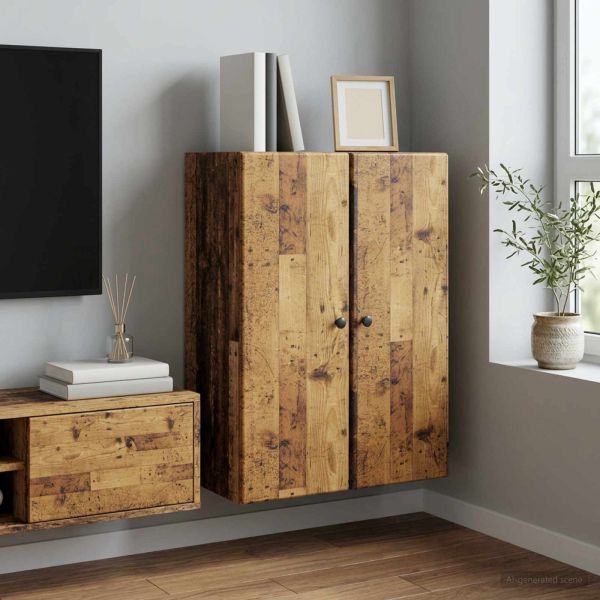 Стенно шкафче Старо дърво 66 x 34,5 x 90 см Инженерна дървесина
