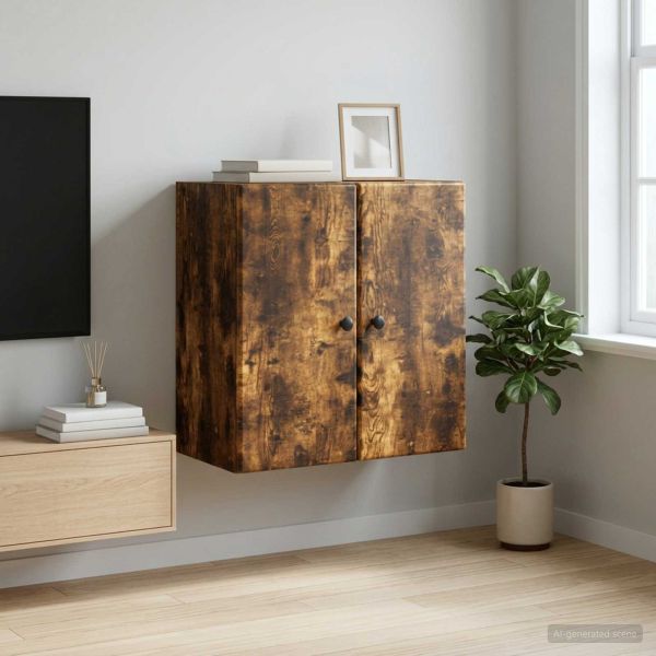 Стенно шкафче Опушен дъб 59 x 31 x 60 см Инженерна дървесина