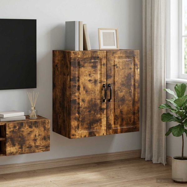 Стенно шкафче Опушен дъб 59 x 31 x 60 см Инженерна дървесина