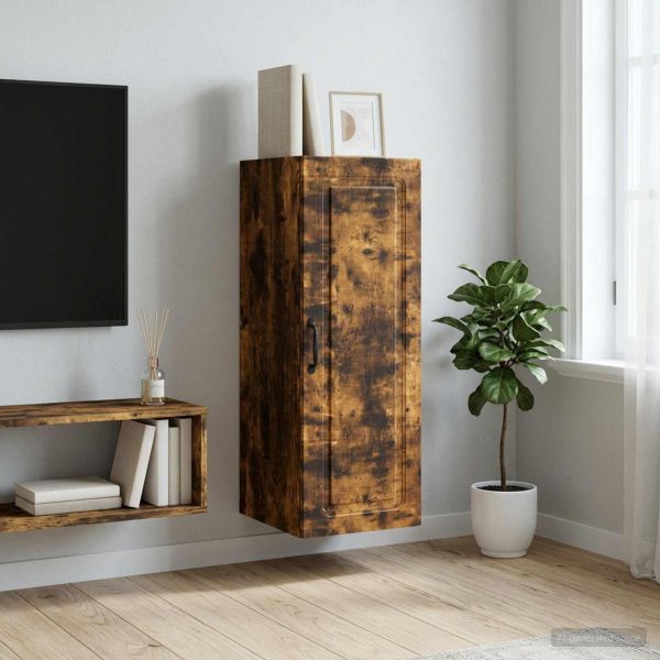 Стенно шкафче Опушен дъб 33 x 34,5 x 90 см Инженерна дървесина