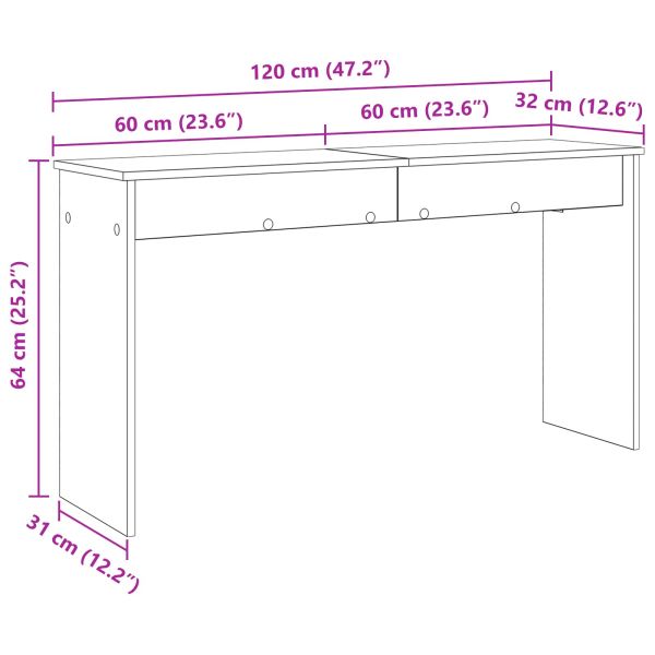 Стойка за клавиатура Бяло 120 x 32 x 64 см Инженерно дърво