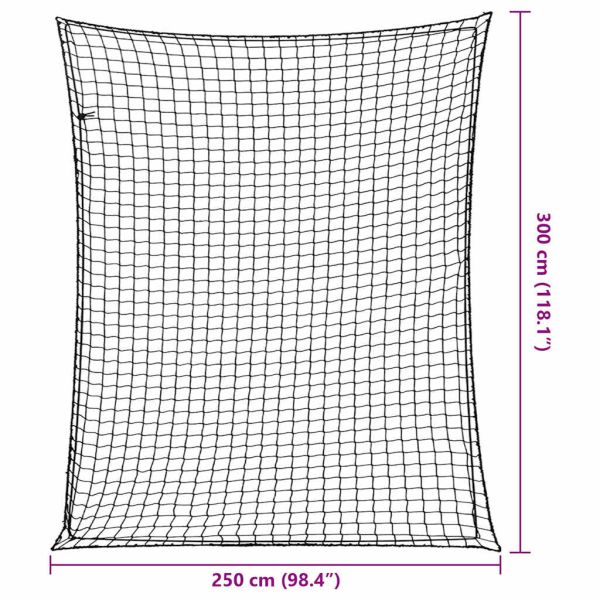 Мрежа за ремарке с еластично въже, черна, 3x2,5 м, PP